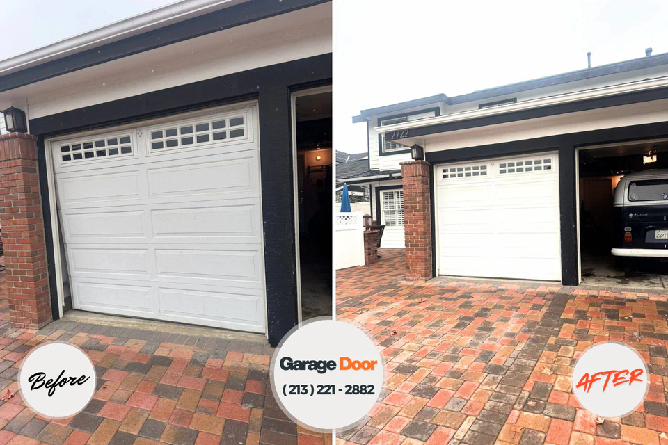 Before and after: garage door repair Helena, AL